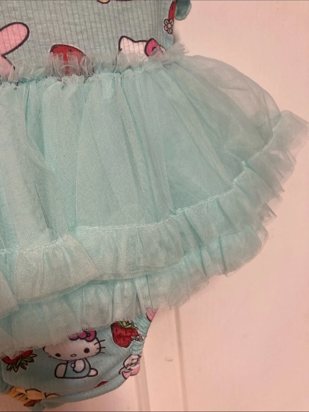 Hello Kitty & Friends Aqua Tulle Baby One-Piece Dress